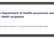 Louisiana Department of Health announces new EBT policy for SNAP recipients; purchases limited to Louisiana retailers along the state border.