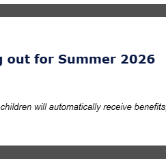 SUN Bucks going out for Summer 2026 with subtitle: LDH says most eligible children will automatically receive benefits; no application needed.